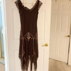 Brand new vintage brown size 4 bodycon dress